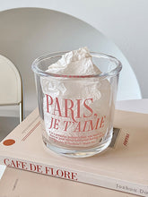 Romantic Pink Lettering "PARIS, JE T'AIME" Glass Cup