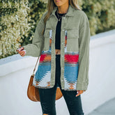 Quinn Aztec Patchwork Denim Jacket