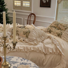 Romantic French Vintage Art Cotton Lace Duvet Cover