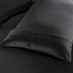 19 Momme Silk Duvet Cover Set - Black