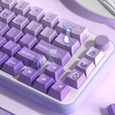 Cartoon Kitty Purple Keycap Set