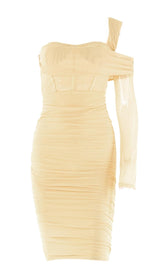 ONE SHOULDER BACKLESS MINI DRESS