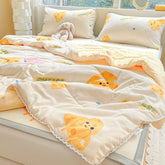 Cartoon Cheese Print Blanket for Summer