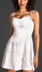 DYLAN STRAP BOW MINI DRESS