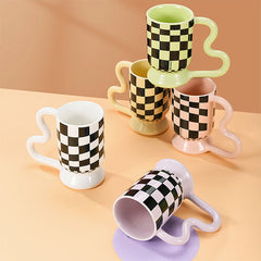 Checkerboard Ceramic Mug