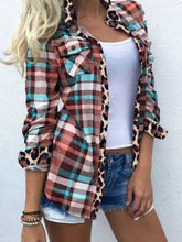 Plaid Pocket Turn-Down Collar Shirt