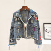 Street Fashion Graffiti Denim Jacket