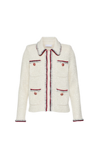 CREAM SEQUIN KNIT CARDIGAN