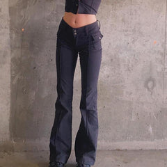 vintage low rise bootcut pants bell bottom pants with pockets