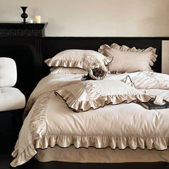 Luxury Style Lotus Leaf Edge Cotton Bedding Set