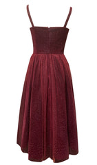 RUCHED BUST RHINESTONE MESH CAMI DRESS