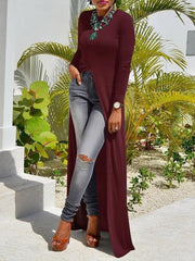 3XL plus size high Slit Sheath T-Shirt Dress