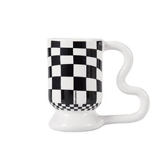 Checkerboard Ceramic Mug