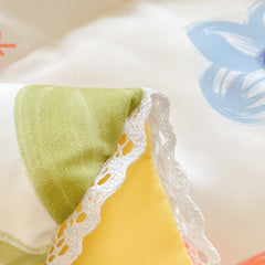 Cartoon Flowers Print Blanket for Summer