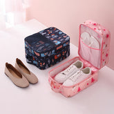 Rabbit Elephant Flamingo Lemon Alpaca Print Travel Shoes Bag Organizer