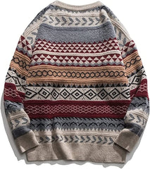 Ladies Autumn/Winter Retro Striped Sweater