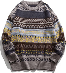 Ladies Autumn/Winter Retro Striped Sweater