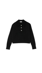 CABLE KNIT POLO NECK JUMPER