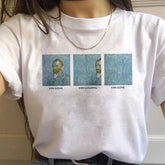 Vintage Harajuku Ullzang Funny 90s Vincent Van Gogh WomenT-shirt