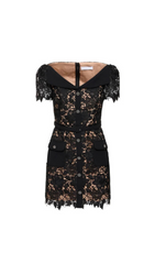 BLACK LACE MINI DRESS