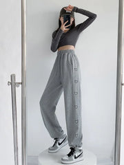 Streetwear Embroidery Fashion Wide Leg Y2k High Waist Joggers Pants