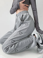 Streetwear Embroidery Fashion Wide Leg Y2k High Waist Joggers Pants