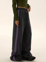 Y2K Vintage Stripe Wide Leg Oversize Jogging Streetwear Pants