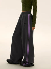 Y2K Vintage Stripe Wide Leg Oversize Jogging Streetwear Pants