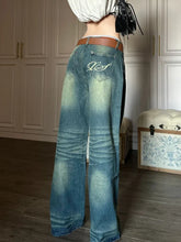 Jeans Y2k Fashion Baggy Style High Waist Wide Leg Denim Pants