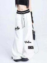 Sports Pants Hip Hop Baggy Letter Pattern Wide Leg Jogging Pants