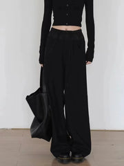 Sports Pants Streetwear Oversize Vintage Spliced Wide Leg Pants