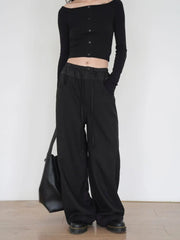 Sports Pants Streetwear Oversize Vintage Spliced Wide Leg Pants