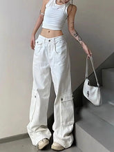 Denim Pants Y2k Vintage Loose Style Wide Leg Cargo Pants
