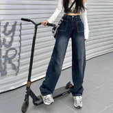 High Street Hot Pants Straight Thin Wide-Legged Drag Pants New Jeans