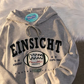 Retro Print Plus Velvet Thick Hoodie