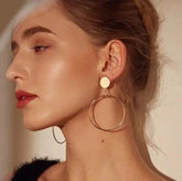 Round Drop Gold Simple Jewelry Female Fashion AccessOries Girls Brincos Earring