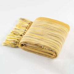 Boho Knitted Blanket with Tassel