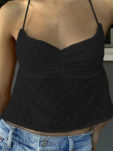 White Fairycore 00s Retro Halter Aesthetics Sexy Backless Boho Beach Crop Tops