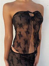 Bustiers Corsets Strapless Off Shoulder Party Clubwear Mesh See Through Mini Vest New Crop Tops
