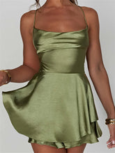 Sleeveless Strap A-Line Party Club Mini Dress