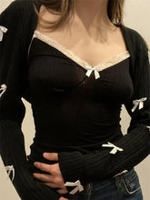 Lace Patchwork Autumn Camis Spaghetti Strap Tank with Long Sleeve Shrug Club Streetwear Crop Tops