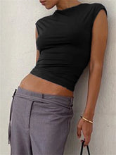 Casual Sleeveless Slim Fit Pullovers Backless Tie-up Female Base Vest Top Clubwear Crop Tops