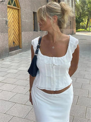 Elegant Lace V Neck Camis Spaghetti Strap Slim Vest Vintage Backless Tank Summer Clothes Crop Tops