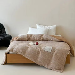 Cotton Houndstooth Jacquard Farmhouse Duvet Cover