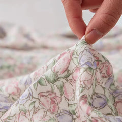 Cute Tulip Muslin Duvet Cover Set