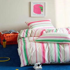 Cheerful Striped Bedding Set