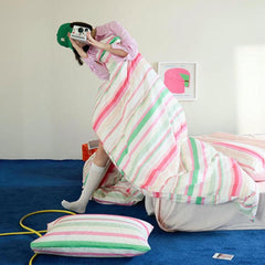 Cheerful Striped Bedding Set