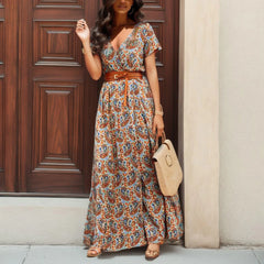 Party Daily Slim Sleeveless Cold Shoulder Solid Print Big Hem Casual Boho Dress