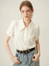 Polo Neck Color Stripe Casual Summer Short Sleeve T-shirt