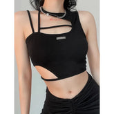 Tight-Fitting Punk Crop Top